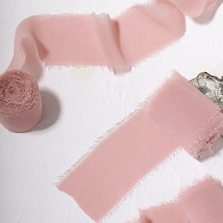 Enhance Your Gifts and Crafts with Dusty Rose Silk-Like Chiffon Linen Ribbon