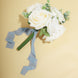 6yd Dusty Blue Silk-Like Chiffon Linen Ribbon Roll For Bouquets, Wedding Invitations Gift Wrapping