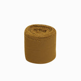 6yd Gold Silk-Like Chiffon Linen Ribbon Roll For Bouquets, Wedding Invitations Gift Wrapping