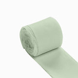 2 Pack | 6yds Sage Green Silk-Like Chiffon Ribbon Roll, DIY Wedding Bouquet Linen Wrap