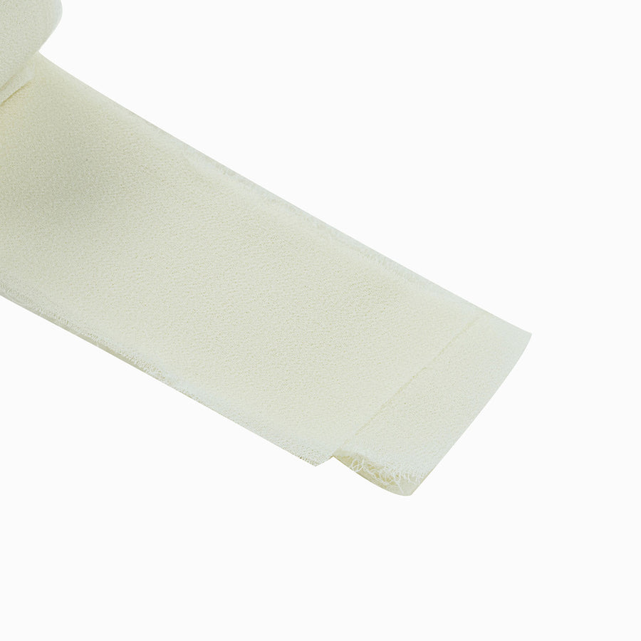 6yd Ivory Silk-Like Chiffon Linen Ribbon Roll For Bouquets, Wedding Invitations Gift Wrapping