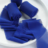 6yd Navy Blue Silk-Like Chiffon Linen Ribbon Roll For Bouquets, Wedding Invitations Gift Wrapping