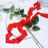 6yd Red Silk-Like Chiffon Linen Ribbon Roll For Bouquets, Wedding Invitations Gift Wrapping