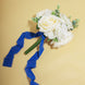 6yd Royal Blue Silk-Like Chiffon Linen Ribbon Roll For Bouquets, Wedding Invitations Gift Wrapping