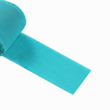 6yd Turquoise Silk-Like Chiffon Linen Ribbon Roll For Bouquets, Wedding Invitations Gift Wrapping
