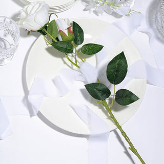Elevate Your Event Decor with White Silk-Like Chiffon Linen Ribbon