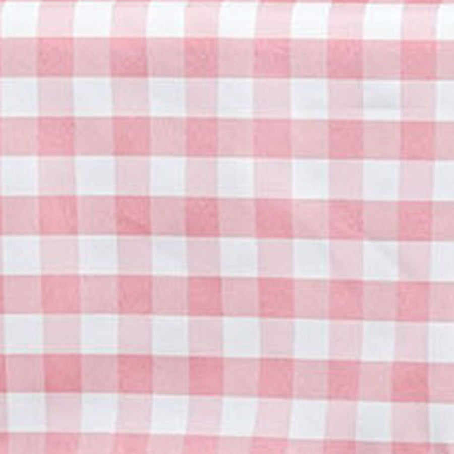 Buffalo Plaid Tablecloth | 60"x102" Rectangular | White/Rose Quartz | Checkered Polyester Linen Tablecloth#whtbkgd