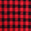 Buffalo Plaid Tablecloth | 90x132 Rectangular | Black/Red | Checkered Polyester Linen Tablecloth#whtbkgd