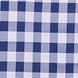 Buffalo Plaid Tablecloth | 90 inch Round | White/Navy Blue | Checkered Polyester Tablecloth#whtbkgd