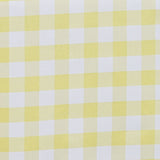 Buffalo Plaid Tablecloth | 60x102 Rectangular | White/Yellow | Checkered Polyester Linen Tablecloth#whtbkgd