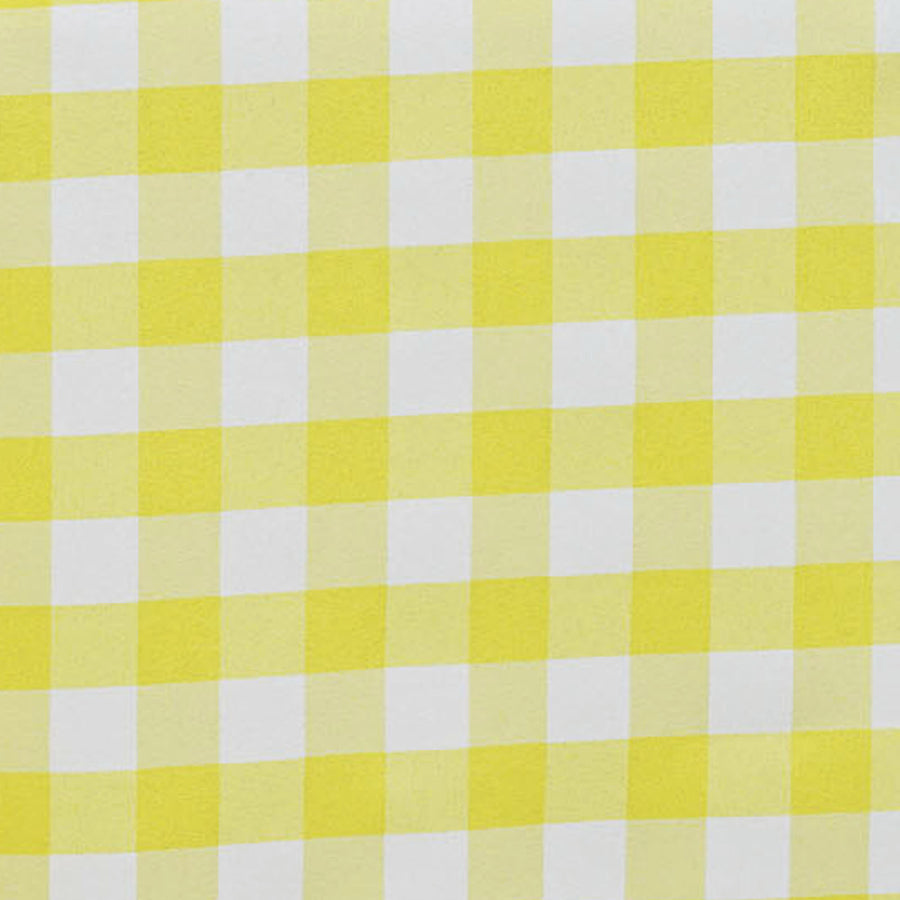5 Pack | Yellow/White Buffalo Plaid Cloth Dinner Napkins, Gingham Style | 15x15Inch#whtbkgd