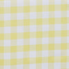 Buffalo Plaid Tablecloth | 70" Round | Yellow/White | Checkered Gingham Polyester Tablecloth#whtbkgd