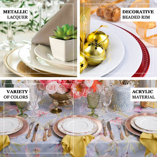 Elevate Your Table Decor with Silver Acrylic Charger Plates