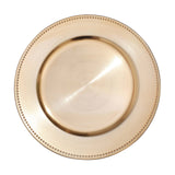 6 Pack 13inch Beaded Gold Acrylic Charger Plate, Plastic Round Dinner Charger Event Tabletop#whtbkgd