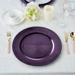 Add Elegance to Your Table with the Purple Acrylic Charger Plate