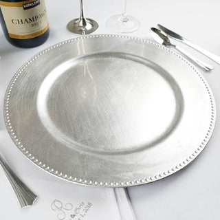 Elegant Silver Acrylic Charger Plates for Stunning Table Settings