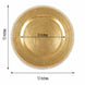 6 Pack | 13Inch Metallic Gold Round Acrylic Charger Plates With Rhinestones