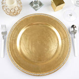 Add Elegance and Glamour with Metallic Gold Round Acrylic Charger Plates