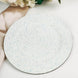 6 Pack | 13inch Iridescent Blue Glitter Acrylic Plastic Round Charger Plates