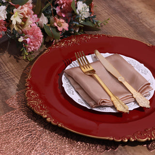 Create Unforgettable Tablescapes with Our Baroque Round Charger Plates