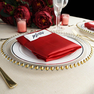 Enhance Your Table Setting with Beaded Accent Rim Charger Plates