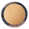 2 Pack | 13inch Bronze Glitter Jeweled Rim Glass Mirror Charger Plates#whtbkgd