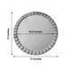 2 Pack | 13inch Silver Glitter Jeweled Rim Glass Mirror Charger Plates