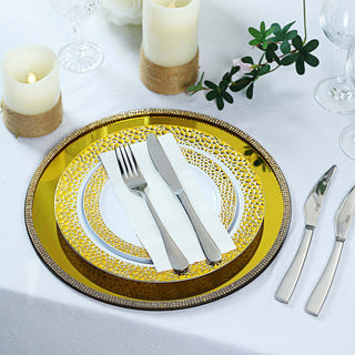 Create a Luxurious Table Setting with Metallic Gold Charger Plates