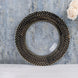 8 Pack | 13inch Luxurious Black/Gold Braided Rim Glass Charger Plates