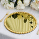 2 Pack | 13inch Gold Mirror Glass Charger Plates with Pearl Beaded Rim
