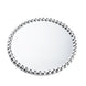 2 Pack | 13inch Silver Mirror Glass Charger Plates with Pearl Beaded Rim#whtbkgd
