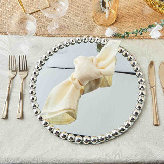 Add Elegance to Your Table with Silver Mirror Glass Charger Plates