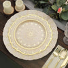 8 Pack | 13inch Gold Monaco Style Glass Charger Plates