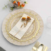 8 Pack | 13inch Gold Monaco Style Glass Charger Plates