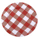 13inch Red/White Buffalo Plaid Metal Charger Plates, Checkered Picnic Dinner Charger Plates#whtbkgd