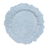 6 Pack | 13inch Dusty Blue Round Reef Acrylic Plastic Charger Plates, Dinner Charger Plates#whtbkgd