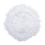 6 Pack | 13inch Clear Round Reef Acrylic Plastic Charger Plates, Dinner Charger Plates#whtbkgd