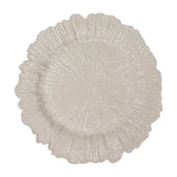 6 Pack | 13inch Taupe Round Reef Acrylic Plastic Charger Plates, Dinner Charger Plates#whtbkgd