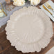 6 Pack | 13inch Taupe Round Reef Acrylic Plastic Charger Plates, Dinner Charger Plates