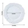 6 Pack | 13Inch White Round Reef Acrylic Plastic Charger Plates, Dinner Charger Plates