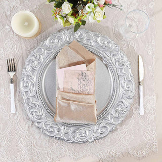 Add Elegance to Your Table with Metallic Silver Charger Plates
