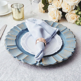 Elevate Your Table Setting with Dusty Blue Acrylic Plastic Charger Plates