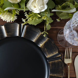 Create Unforgettable Events with Gold Brushed Scalloped Rim Charger Plates