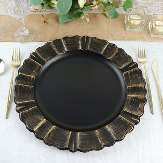 Elevate Your Table with Matte Black Acrylic Charger Plates