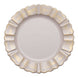 6 Pack 13inch Round Nude Taupe Acrylic Plastic Charger Plates With Gold Brushed Wavy#whtbkgd