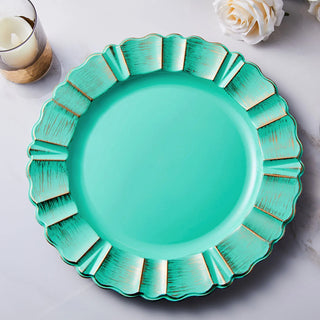 Add Elegance to Your Table with Turquoise Acrylic Plastic Charger Plates