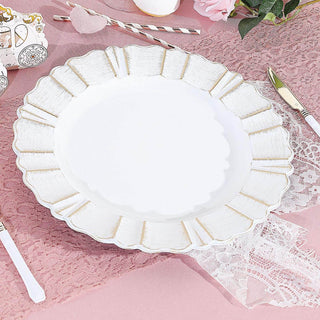 Add a Touch of Luxury to Your Table with White Acrylic Plastic Charger Plates