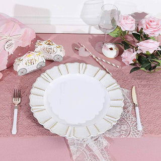 Elevate Your Table Setting with White Acrylic Plastic Charger Plates
