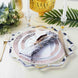 6 Pack 13inch Silver Scalloped Edge Clear Acrylic Plastic Charger Plates Round Dinner Charger Plates