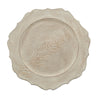 6 Pack | 13inch Rustic White Embossed Wood Grain Acrylic Charger Plates with Scalloped Rim#whtbkgd